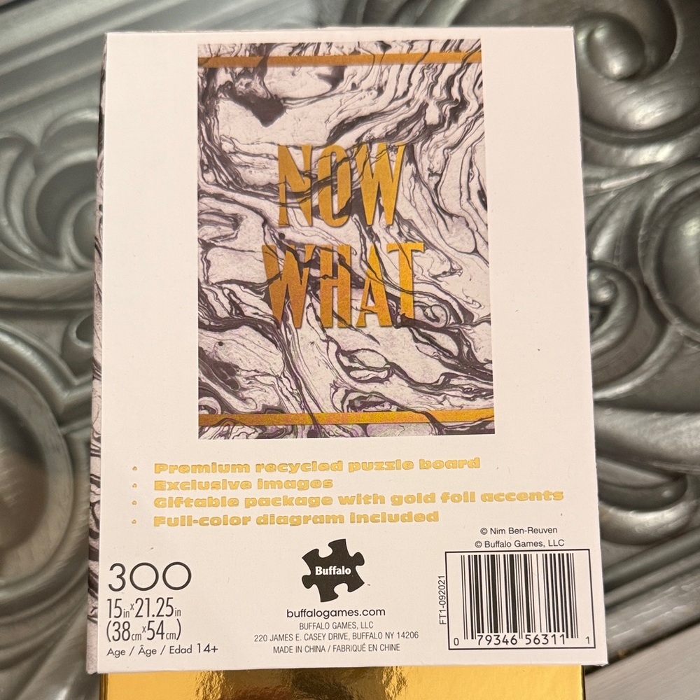 Buffalo Puzzle 300 Piece Now What Gold and Marble Design - Picture 4 of 4